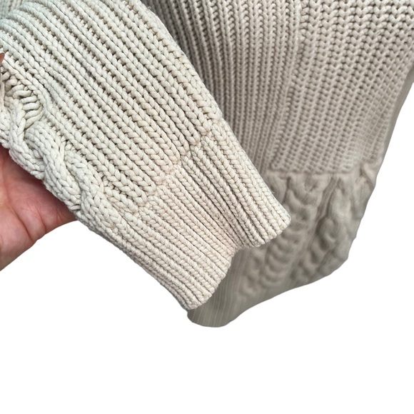 Yaya Cotton Beige Multi-Textured Pullover Sweater Size M - Picture 4 of 10